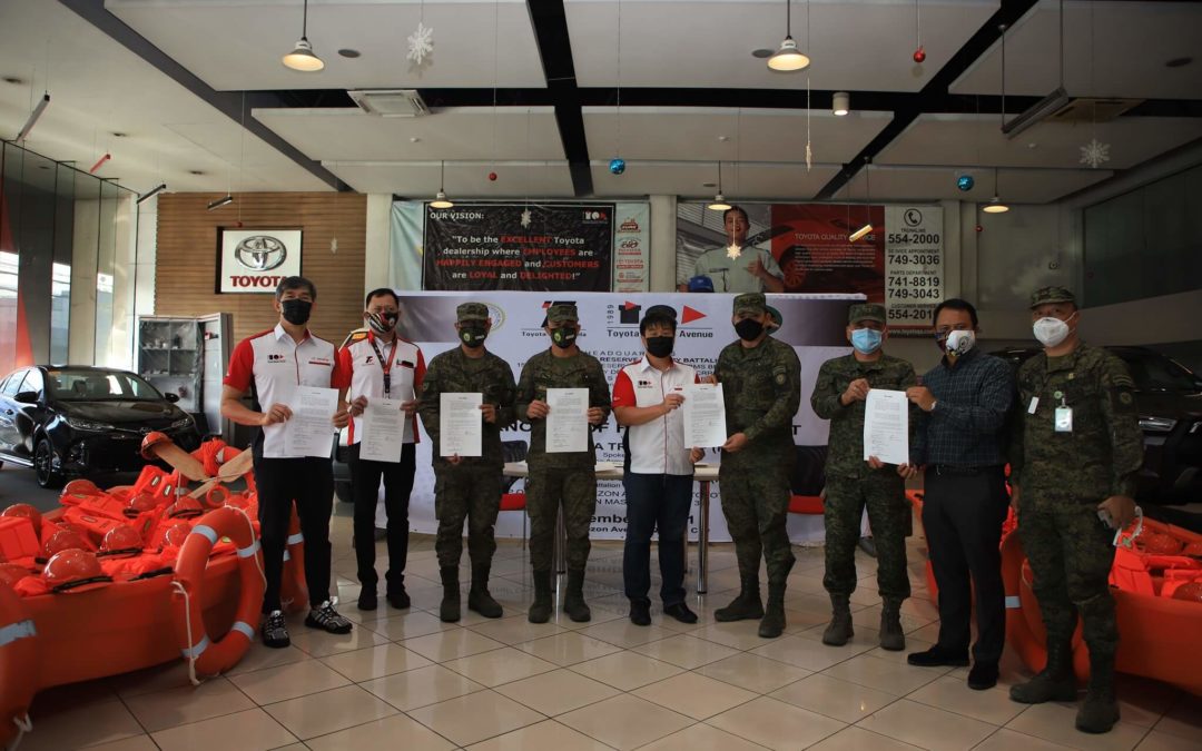 Toyota Quezon Avenue and Toyota Valenzuela donated HADR equipments to The Philippine Army.