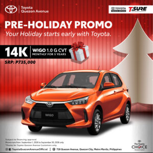 14K | WIGO 1.0 G CVT — MONTHLY FOR 5 YEARS